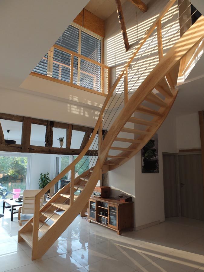 Escalier à limon bois