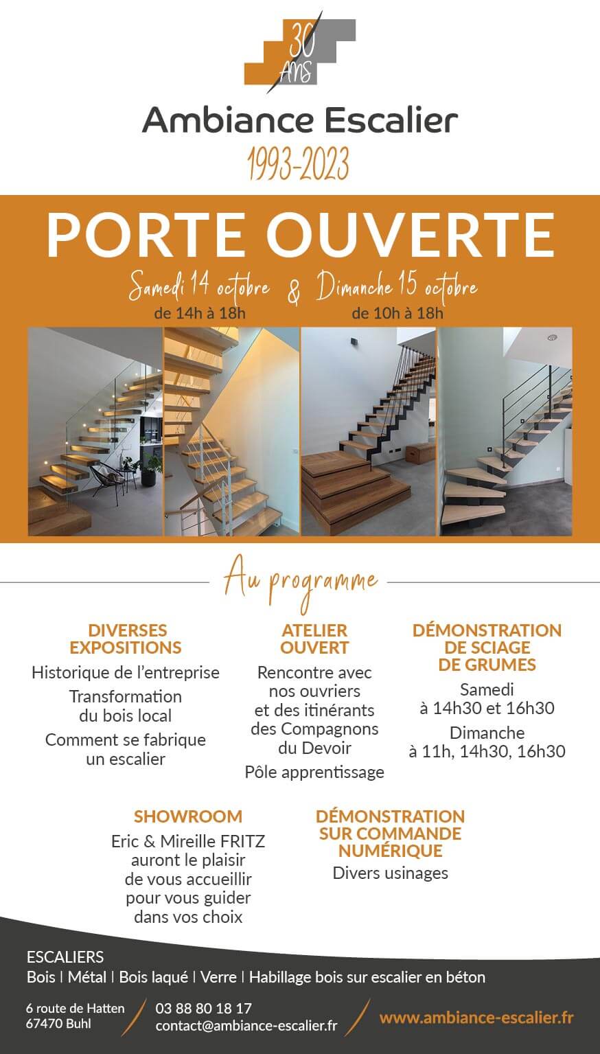 portes ouvertes ambiance escalier