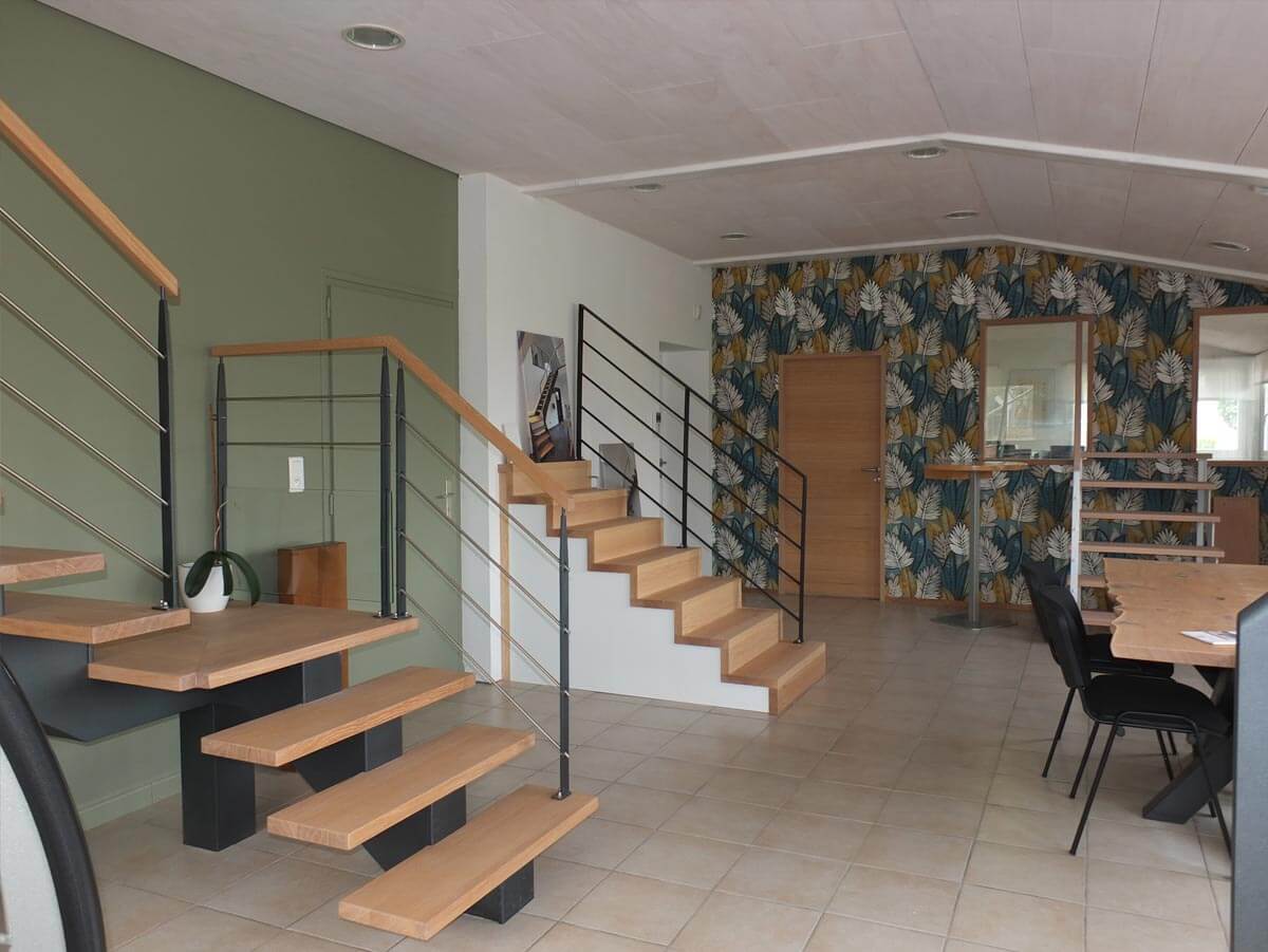 Le showroom d'Ambiance Escalier à Buhl dans le Bas-Rhin en 2023