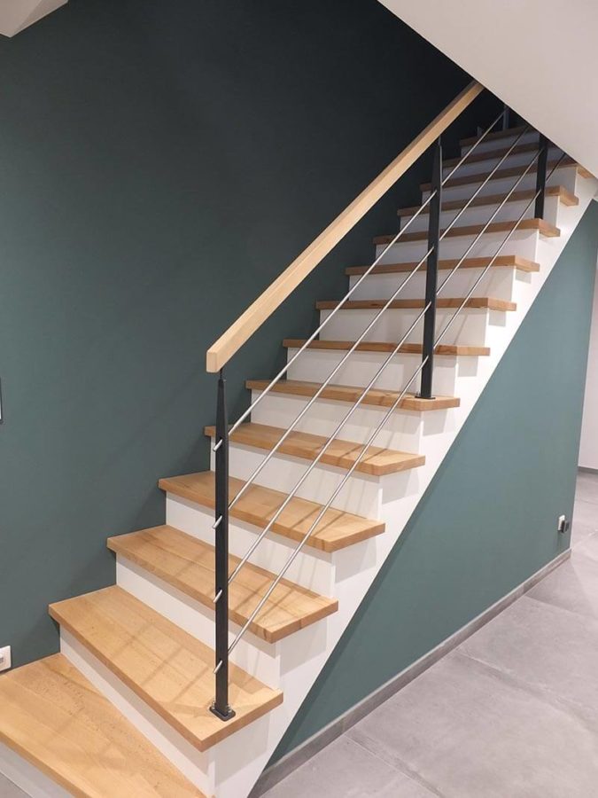 Escalier à limon réalisé par Ambiance Escalier à Buhl (67470)